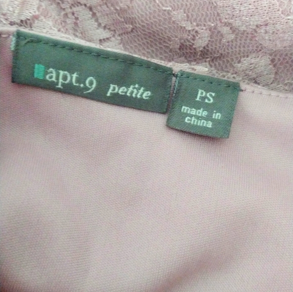 Apt 9 Lace V-Neck Pink Top Petite Small - Picture 5 of 6